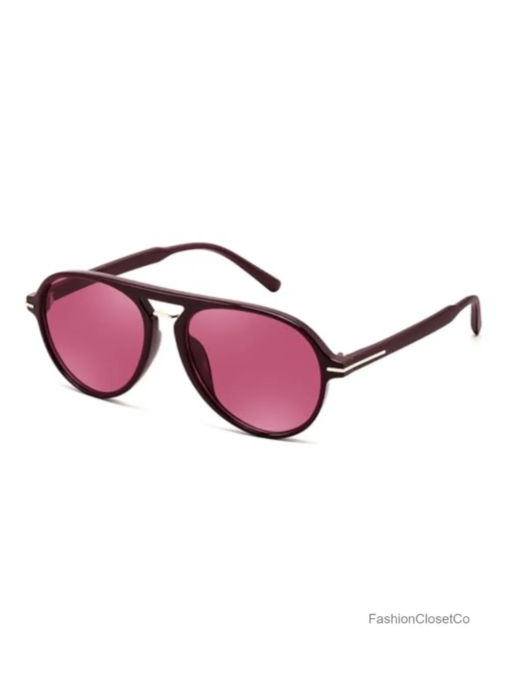 Classic Double Bridge Aviator Sunglasses with UV Protection